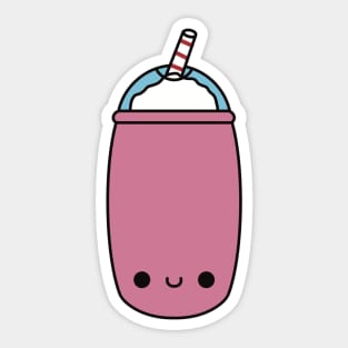 Cute Kawaii Strawberry Milkshake Sticker